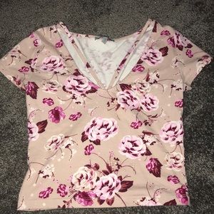 Charlotte Russe flowered crop top